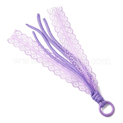 5Pcs 5 Colors Polyester Cord Lace Pendants Decorations&nbsp;HJEW-JM04332