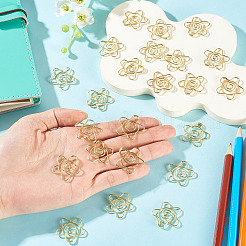 Flower Iron Paper Clips&nbsp;AJEW-TAC0006-32G
