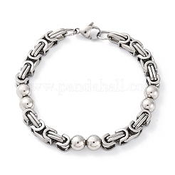 201 Stainless Steel Byzantine Chain Bracelets&nbsp;BJEW-B078-167P