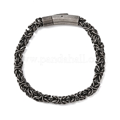 304 Stainless Steel Byzantine Chains Bracelets for Women Men&nbsp;BJEW-C148-05AS-02