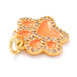 Real 18K Gold Plated Brass Micro Pave Cubic Zirconia Charms&nbsp;ZIRC-L100-085G