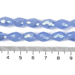 Opaque Solid Color Electroplate Glass Beads Strands&nbsp;LS-EGLA-N013-J10mm-B06