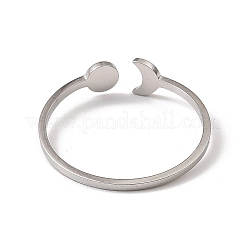 Non-Tarnish 304 Stainless Steel Open Cuff Rings&nbsp;RJEW-Q808-01A-P
