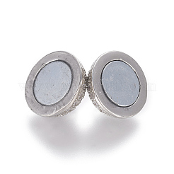 Brass Micro Pave Cubic Zirconia Magnetic Clasps with Loops&nbsp;ZIRC-L082-E-01-P