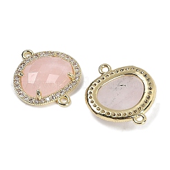 Natural Rose Quartz Faceted Oval Links&nbsp;G-B126-01G-09