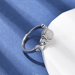 Natural Gemstone Finger Rings&nbsp;RJEW-A084-04P