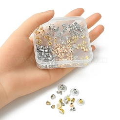 142Pcs 8 Style Brass & Silicone Earring Nuts&nbsp;KK-YW0001-44