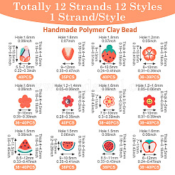 12 Strands 12 Styles Handmade Polymer Clay Bead Strands&nbsp;CLAY-TA0001-72A