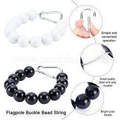 6Pcs 2 Style PVC Flagpole Retainer Ring Beaded Keep Flag&nbsp;FIND-AR0001-29