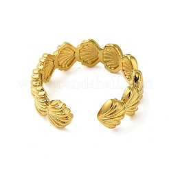 Ocean Beach Series 304 Stainless Steel Cuff Ring&nbsp;RJEW-Q820-02E