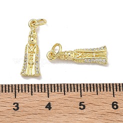 Religion Brass Micro Pave Clear Cubic Zirconia Pendants&nbsp;KK-K420-01B-G