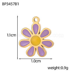 304 Stainless Steel Enamel Pendants&nbsp;STAS-OY005-94G