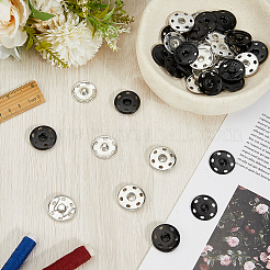 20Pcs 2 Colors Brass Snap Buttons&nbsp;KK-CY0001-03