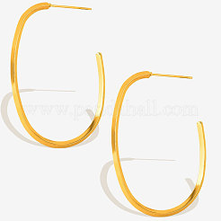 Stylish 304 Stainless Steel Oval Stud Earrings&nbsp;OW5803-2