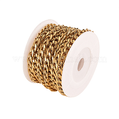 304 Stainless Steel Cuban Link Chains&nbsp;CHS-CJ0001-28G