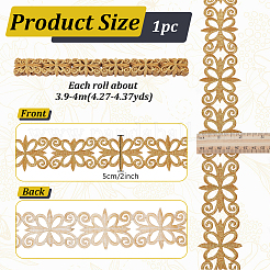 Sew on Ethnic Style Embroidery Flower Polyester Hollow Lace Ribbons&nbsp;OCOR-WH0109-343A
