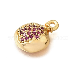 Brass Micro Pave Clear Cubic Zirconia Pendants&nbsp;KK-U065-05A-G