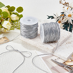 2 Rolls Polyester Metallic Elastic Round Cord&nbsp;OCOR-CY0003-50B