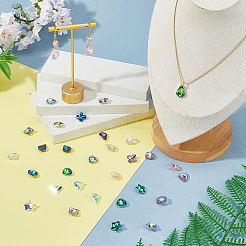 48Pcs 6 Styles Electroplated Glass Charms&nbsp;EGLA-HS0001-12