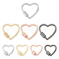 8Pcs 8 Colors Zinc Alloy Screw Carabiner Lock Charms&nbsp;FIND-TA0009-81