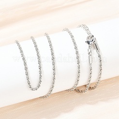 2MM Brass Rope Chain Necklaces for Women Men&nbsp;NJEW-G174-01P