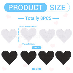 8Pcs 2 Colors Polyester Iron on Sew On Patches&nbsp;PATC-TA0001-34A
