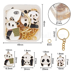 DIY Panda Pendant Keychain Making Kits&nbsp;DIY-YW0004-20