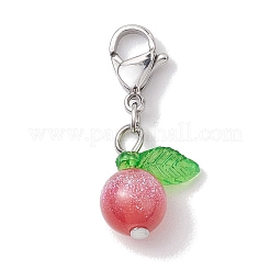 Round Resin Imitation Cat Eye Pendant Decortion&nbsp;HJEW-JM01986-02