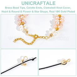 40Pcs 4 Style Brass Bead Tips&nbsp;KK-UN0001-58