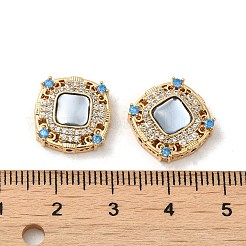 Brass Micro Pave Cubic Zirconia Multi-Strand Links&nbsp;KK-M270-48G