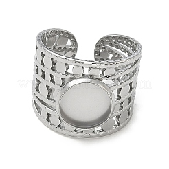 304 Stainless Steel Cuff Ring Components&nbsp;SA-CBA37BC-15B-P