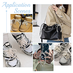 8Pcs 4 Styles Plastic Imitation Pearl Bowknot Shoe Charms&nbsp;AJEW-WR0002-68