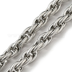 Non-Tarnish 201 Stainless Steel Rope Chain Necklace&nbsp;STAS-Z056-04P