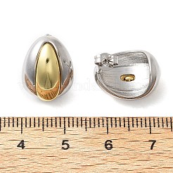 Brass Two Tone Stud Earrings&nbsp;EJEW-S262-10GP-C