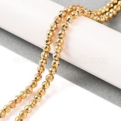 Electroplated Synthetic Non-magnetic Hematite Beads Strands&nbsp;G-H027-B01-03