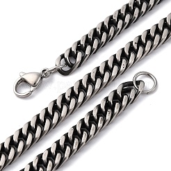 6MM 201 Stainless Steel Twisted Cuban Link Chain Necklaces&nbsp;NJEW-Q013-13A