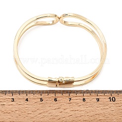 Brass Hollow Hinged Cuff Bangles for Women&nbsp;KK-CBA0B5A-02G