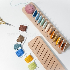 Wood Bobbin Rack for Embroidery Floss&nbsp;PW-WG72335-01