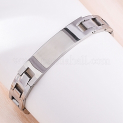 201 Stainless Steel Watch Band Chain Bracelets&nbsp;BJEW-B078-175P