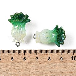 AB Color Plated Opaque Resin Pendants&nbsp;RESI-G129-01
