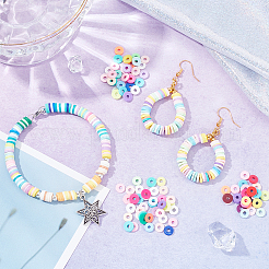 2500Pcs 10 Colors Handmade Polymer Clay Beads Strands&nbsp;CLAY-AR0001-24C