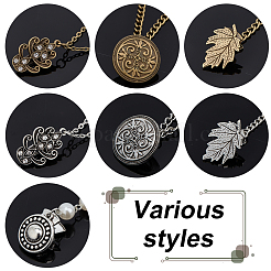 AHADEMAKER Flat Round & Flower & Leaf Rhinestone Pins&nbsp;JEWB-GA0001-12