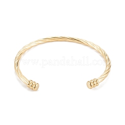 Ion Plating(IP) 304 Stainless Steel Cuff Bangles&nbsp;BJEW-K222-01G