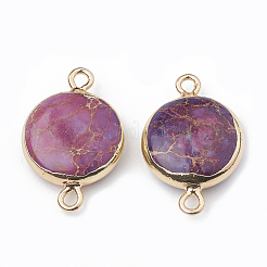 Electroplate Natural Regalite/Imperial Jasper/Sea Sediment Jasper Links connectors&nbsp;X-G-S329-020D