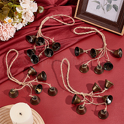 4Pcs Iron Bell Pendant Decoration&nbsp;HJEW-GO00084
