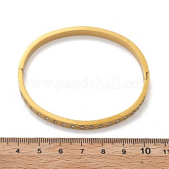 304 Stainless Steel Rhinestone Bangles for Women&nbsp;BJEW-Z092-13G