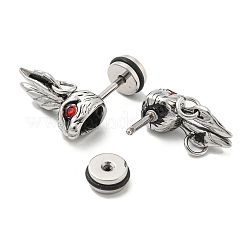 304 Stainless Steel with Rhinestone Stud Earrings&nbsp;EJEW-Z034-02AS