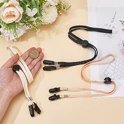 3Pcs 3 Colors Polyester Hat Flexible Removable Chin Cord&nbsp;DIY-GF0012-38