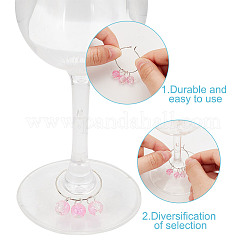 48Pcs 24 Colors Brass Wine Glass Charms&nbsp;AJEW-GO00002