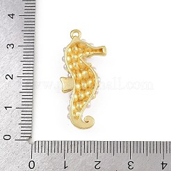 Sea Horse Brass ABS Imitation Pearl Pendants&nbsp;KK-I352-04E-G